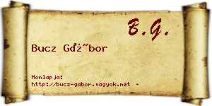 Bucz Gábor névjegykártya